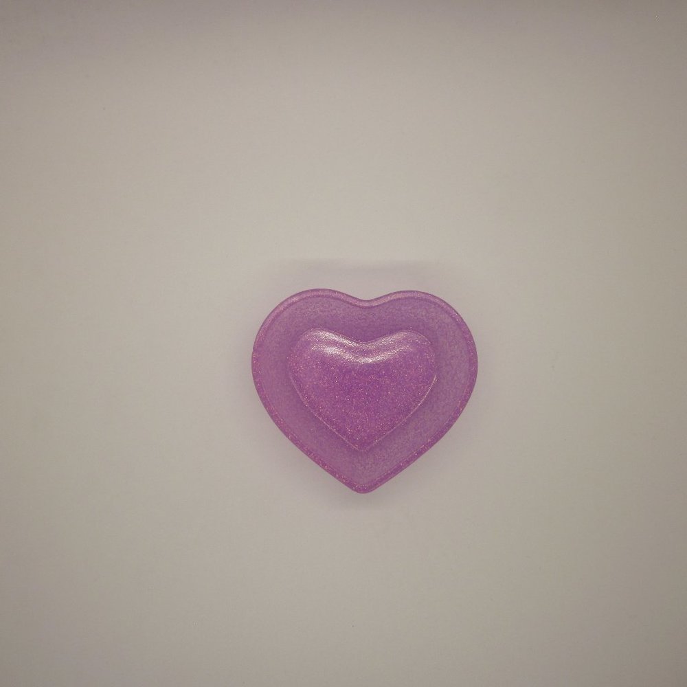 Light Purple Shimmer Small Heart Trinket Bowl.